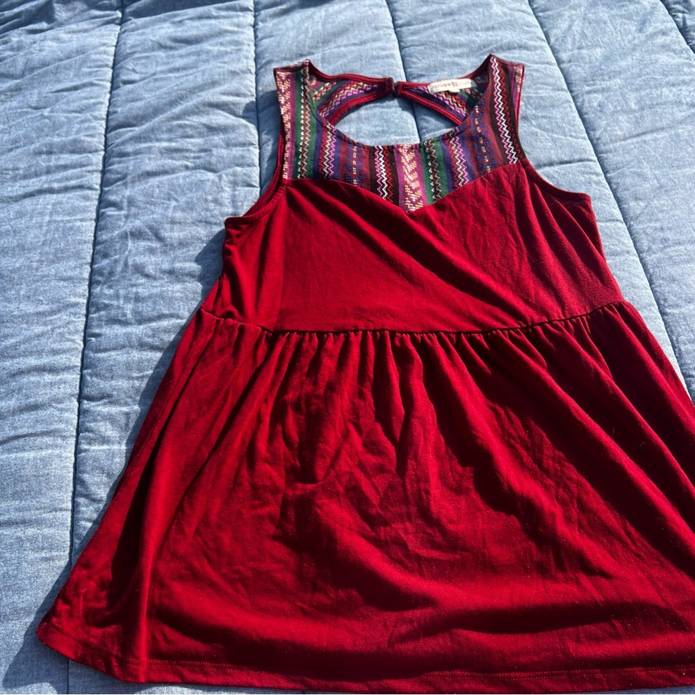 Altar'd State Sleeveless Red Tank Top
